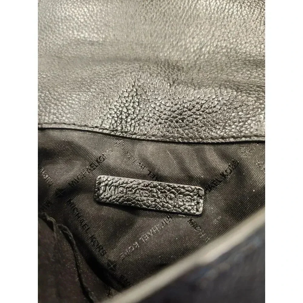 Michael Kors Cassie Black Pebbled Leather Crossbody Bag